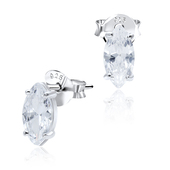 Marquise CZ Cut Silver Stud Earring STS-3365